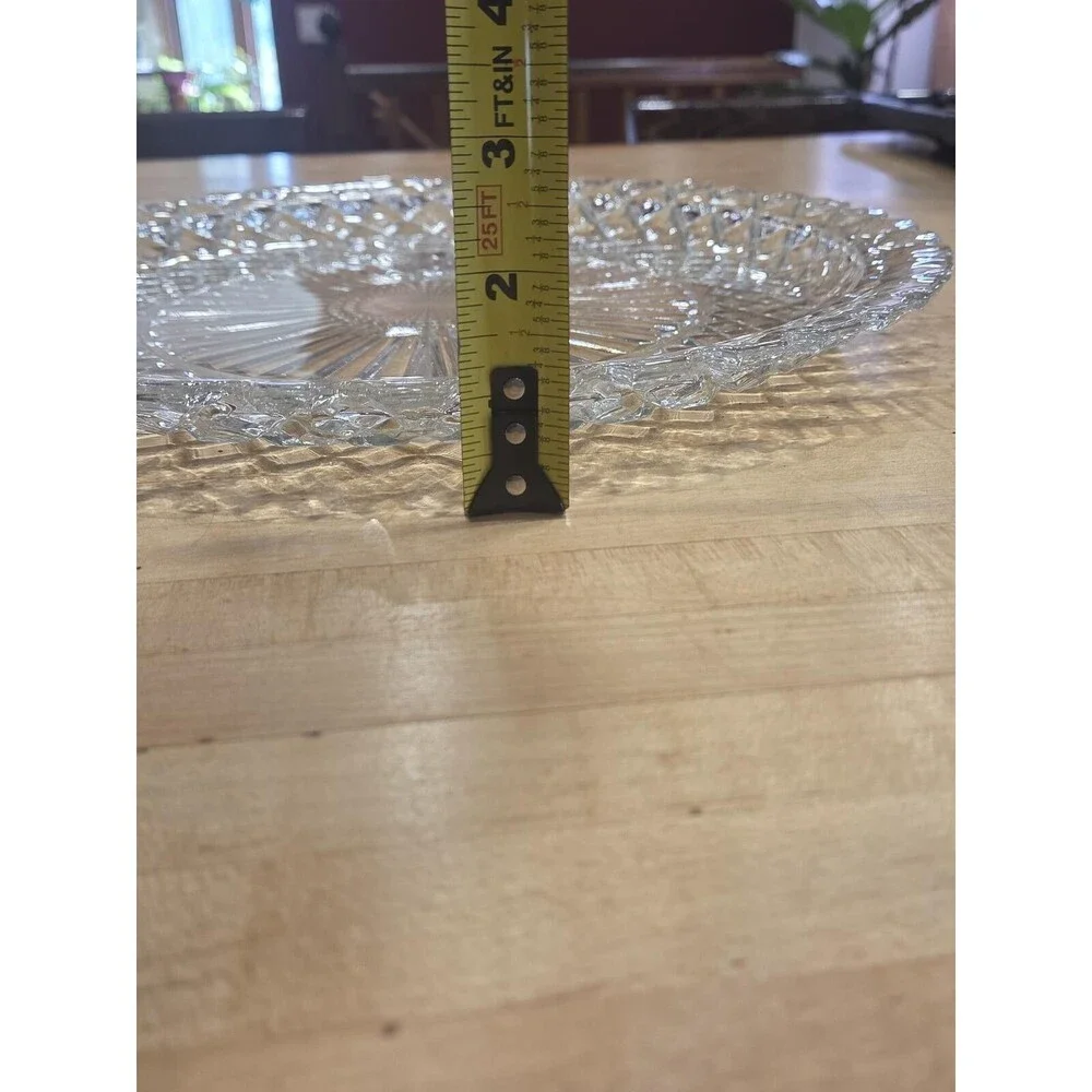 Vintage Anchor Hocking Wexford Clear Glass Round Serving Platter 11